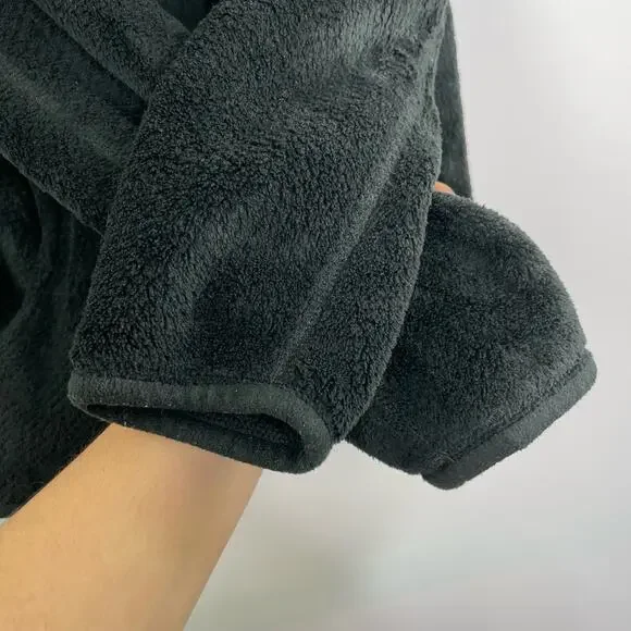 Women's PATAGONIA Polartec 1/4 Snap-T Black Fleece Pullover Sweater Small - Picture 6 of 13